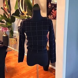 Vintage Jones New York beaded  petite sweater